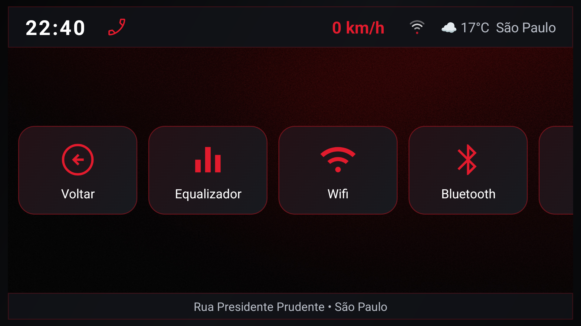Menu Config do MotionDash