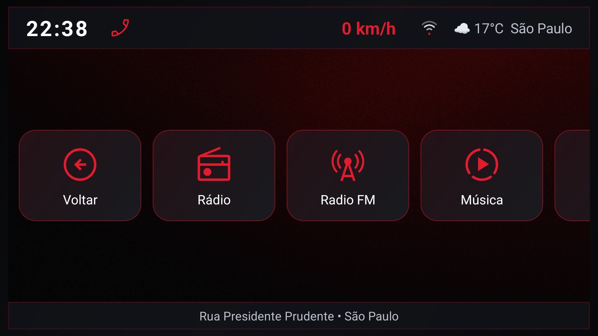 Menu Mídias do MotionDash