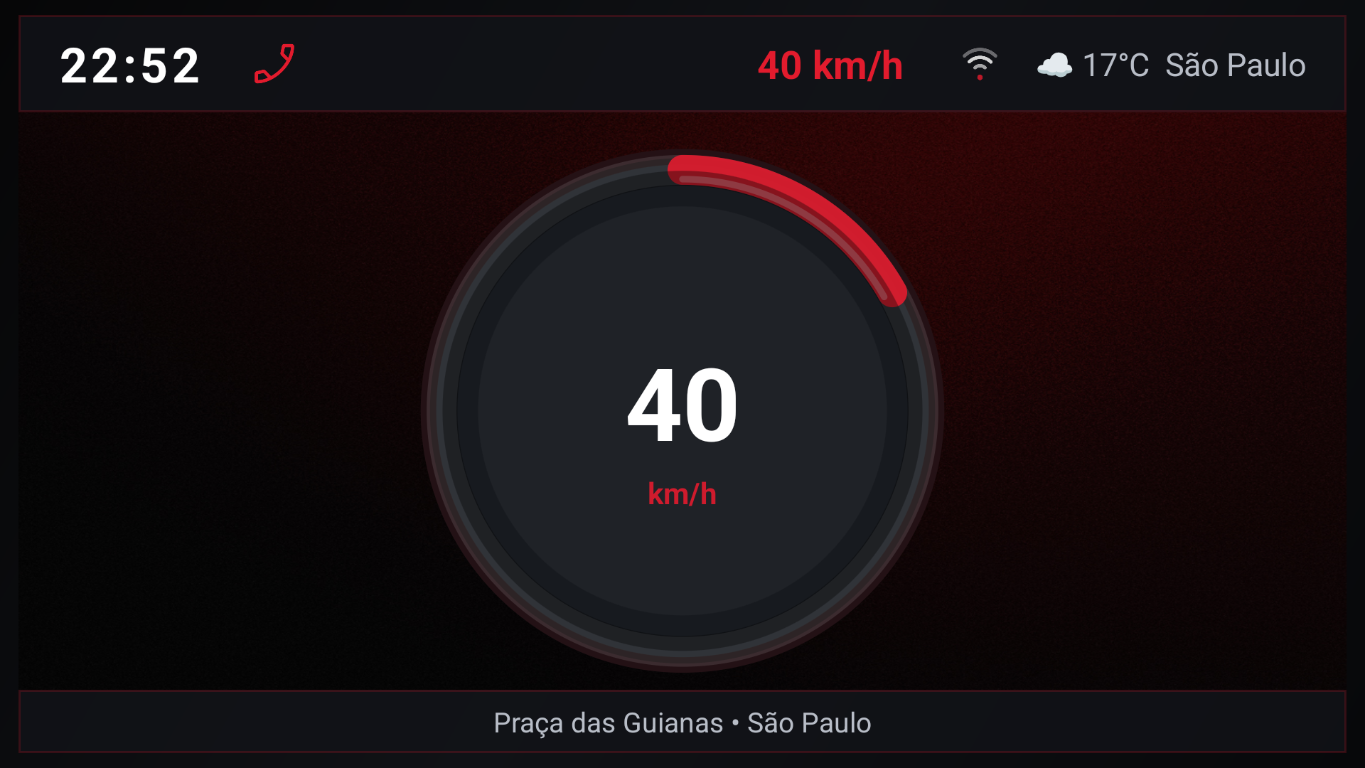 Painel digital do MotionDash
